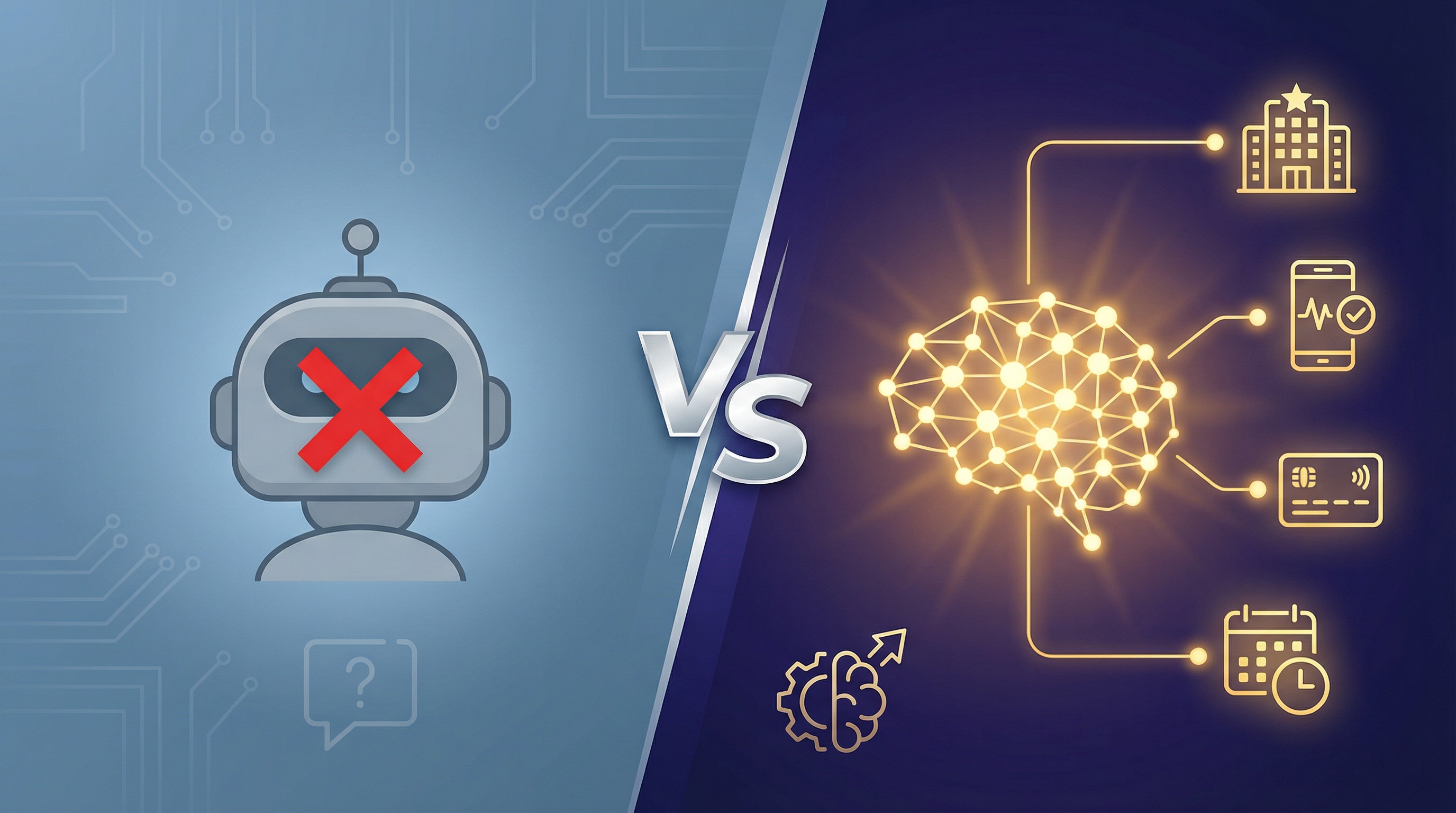 Chatbot vs Agentic AI comparison visualization