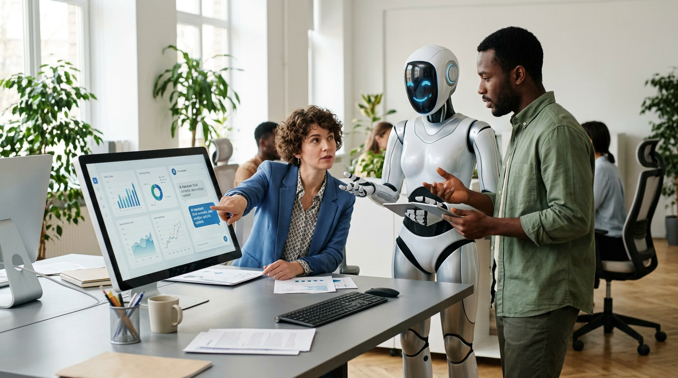A task card turning into a finished document — the idea of an AI employee that delivers files, not chat replies